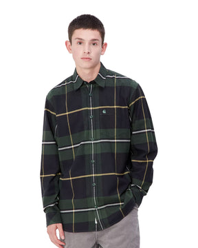 Carhartt Wip L-S Garnett Shirt Garnett Check-Sycamore Tree