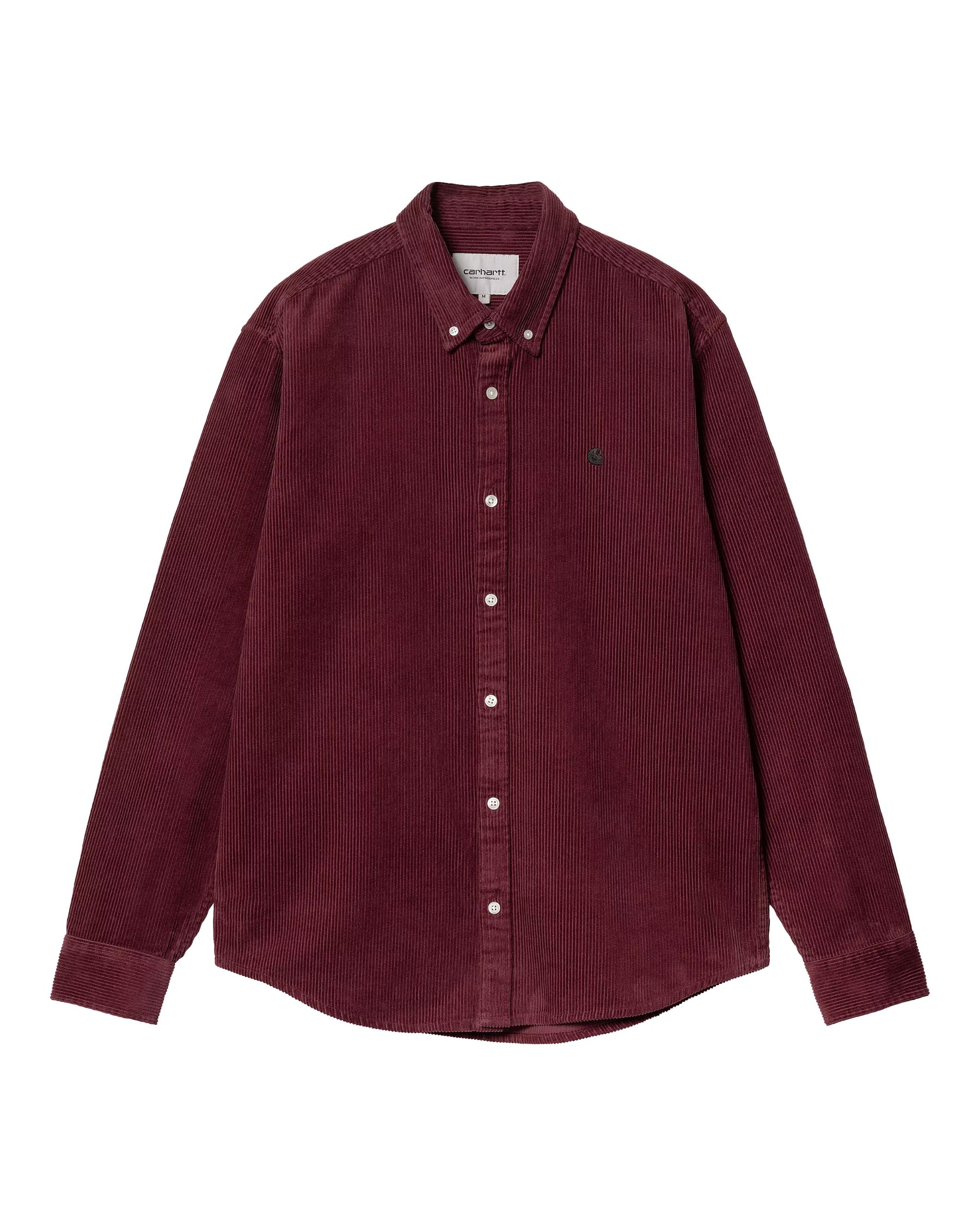 Carhartt Wip L-S Madison Cord Shirt Malbec-Black