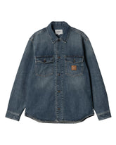 Carhartt Wip Lincoln Shirt Jacket Blue worn used wash