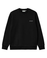 Carhartt Wip Script Embroidery Sweat Black-White