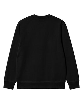 Carhartt Wip Script Embroidery Sweat Black-White