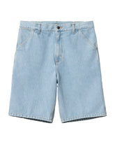 Carhartt Wip Single Knee Short Blue Heavy Stone Bleached