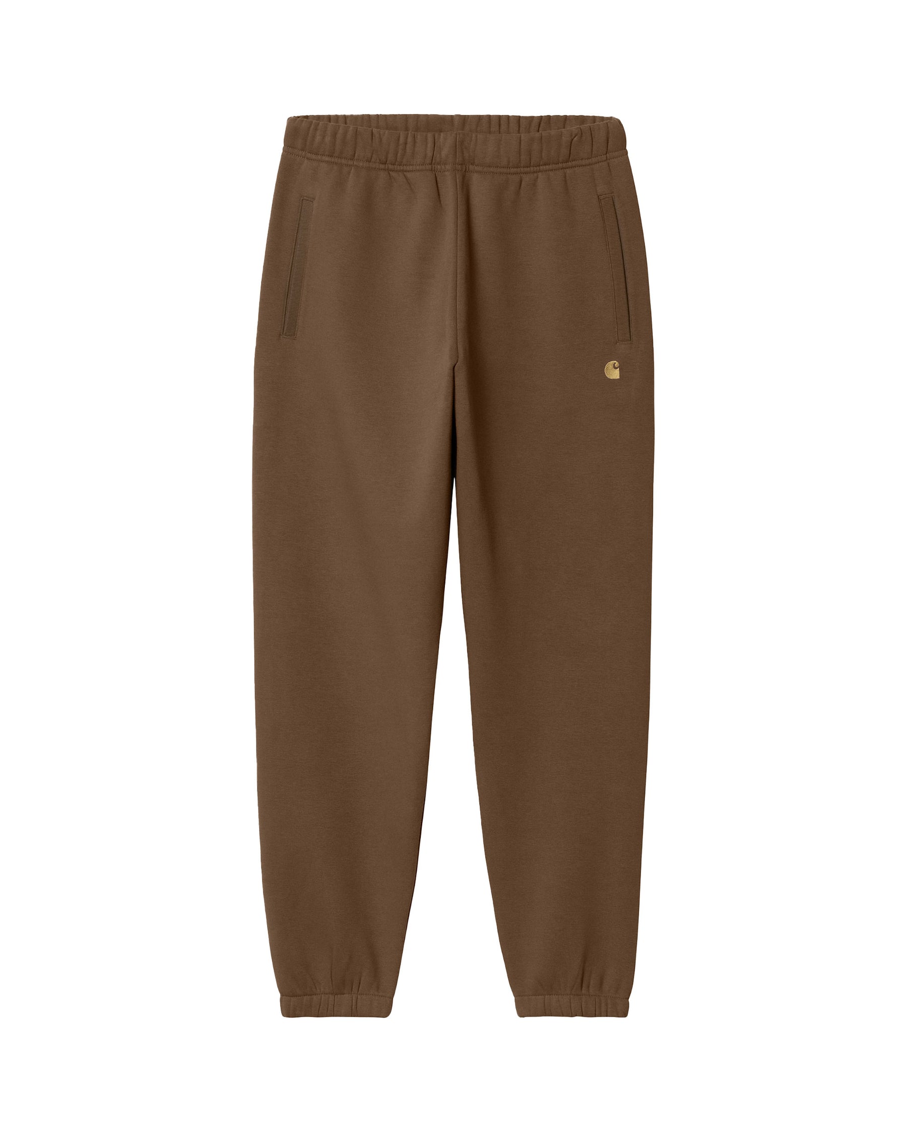 Carhartt Wip Chase Sweat Pant Chocolate-Gold