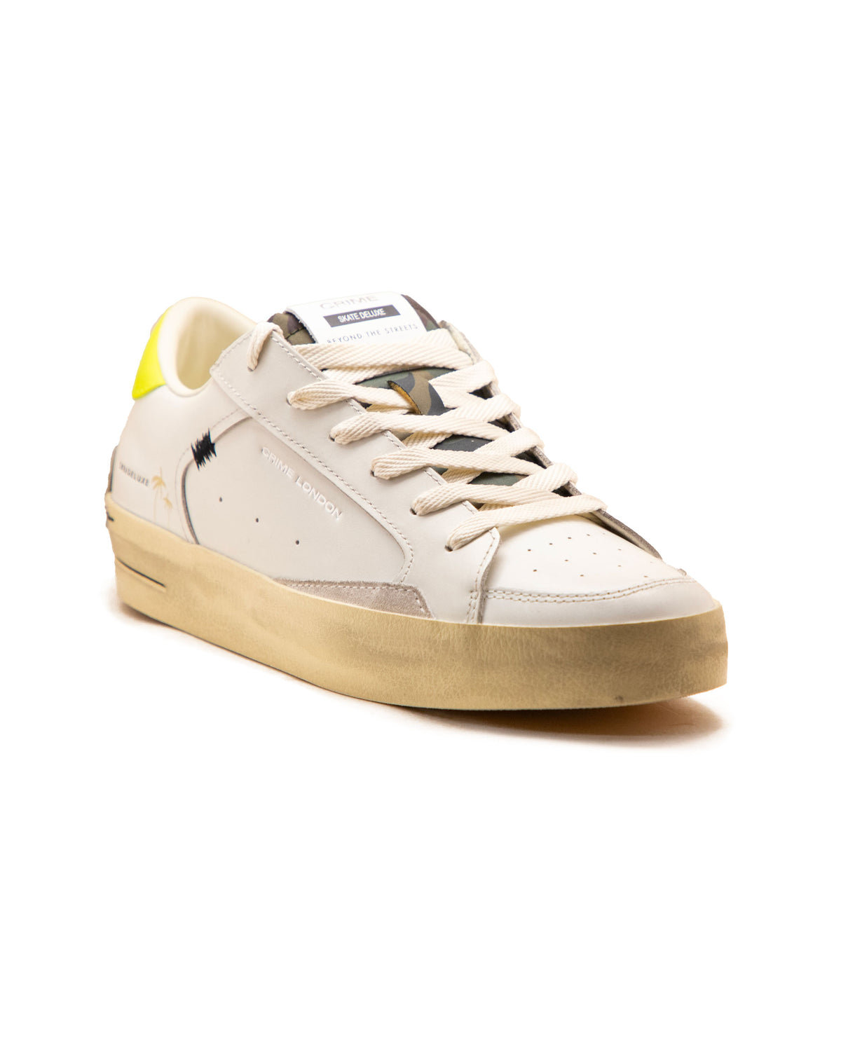 Crime London Sk8 Deluxe White-Yellow