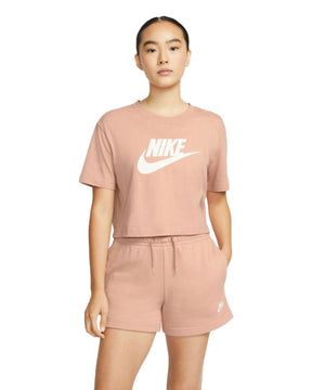 Woman's Crop Tee Nike Big Logo Pink