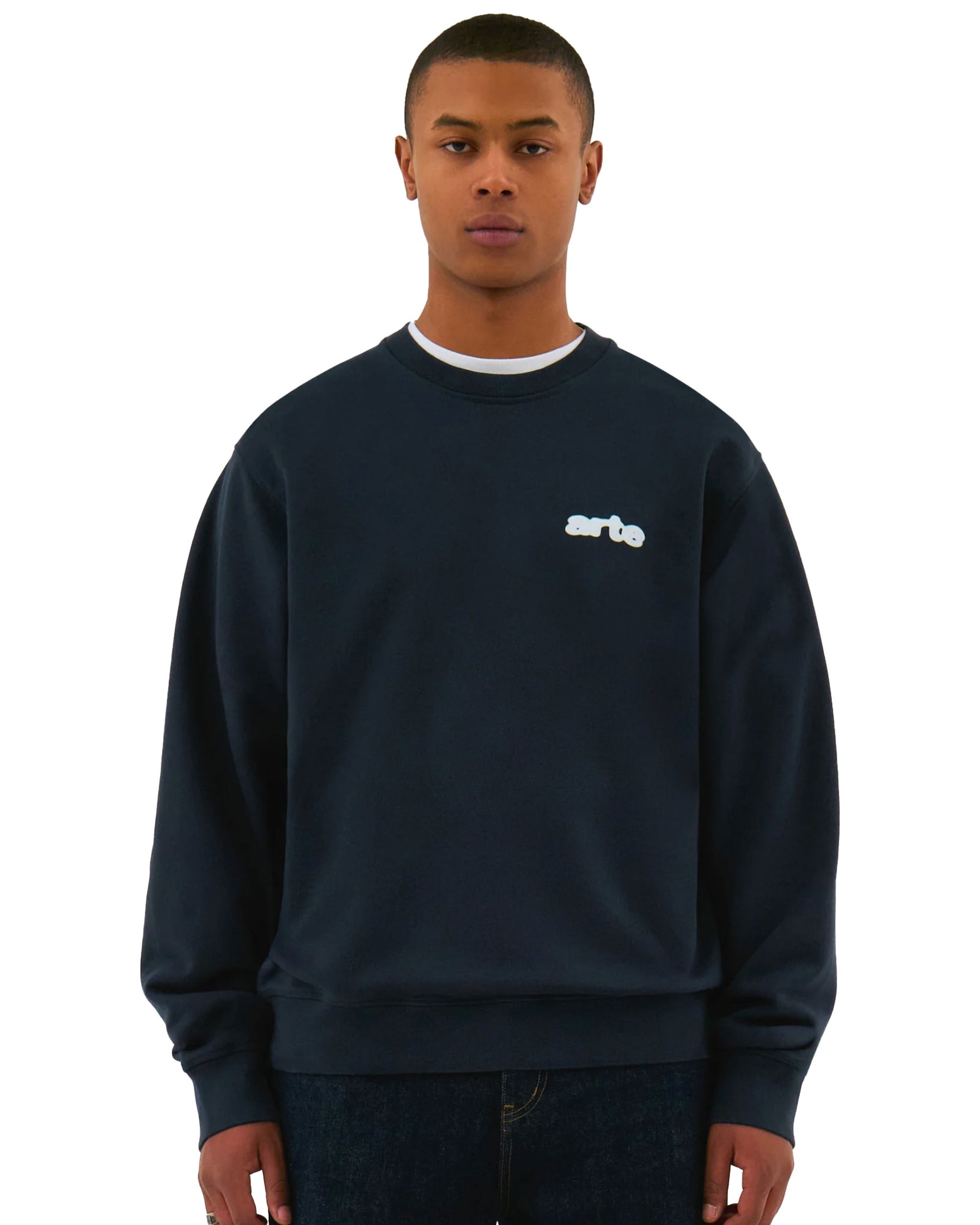 Arte Antwerp Blur Flower Crewneck Blue