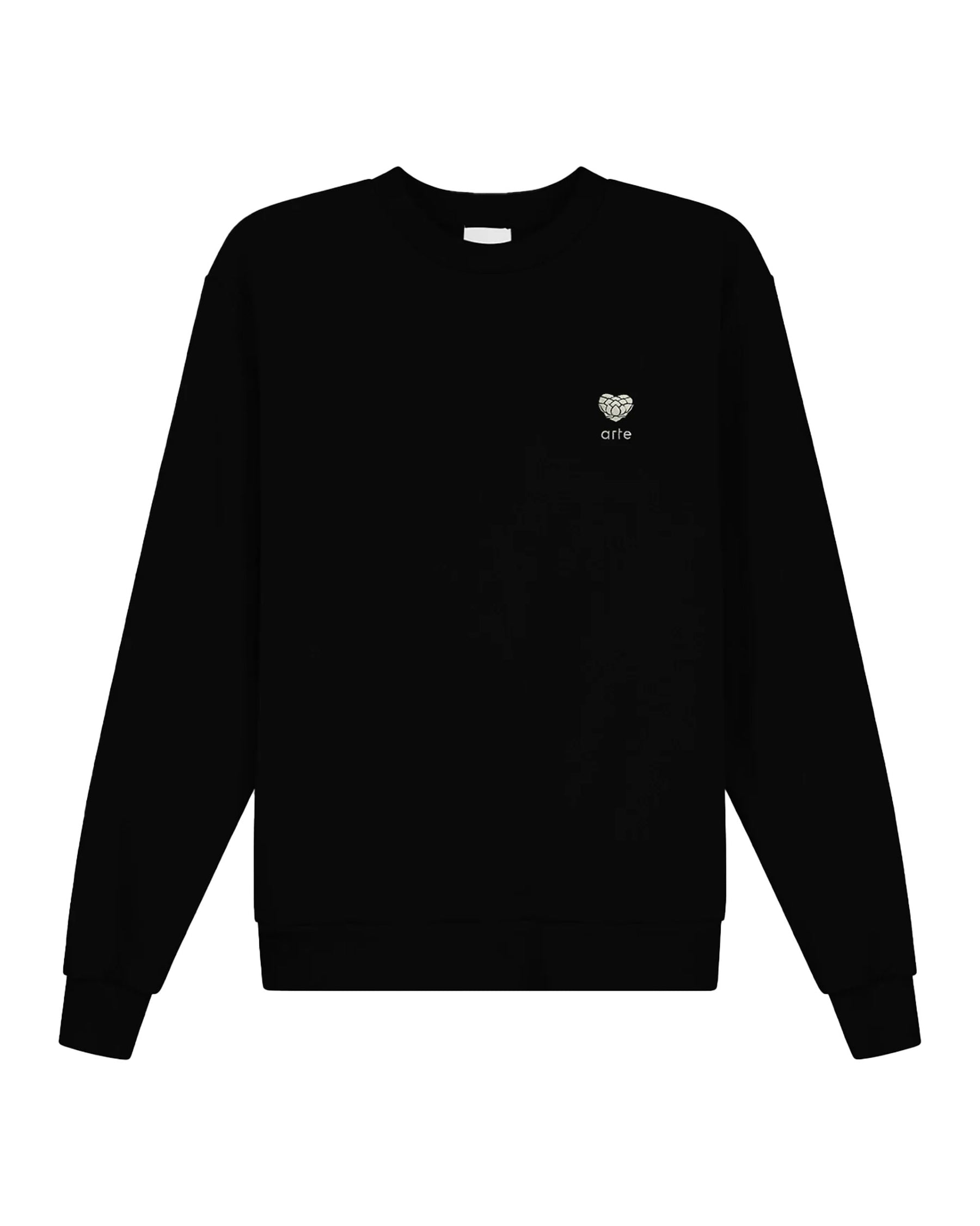 Felpa Arte Antwerp Heart Flower Crewneck Nero