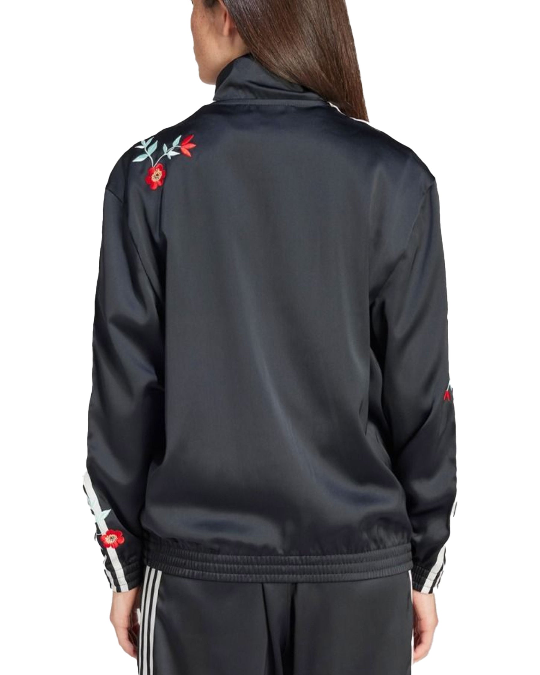 Adidas Floral Firebird Track Top Black