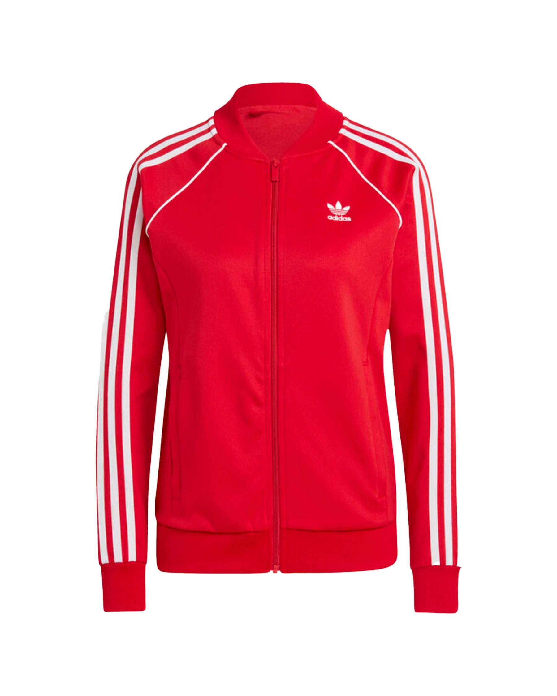 Felpa Donna Adidas Sst Track Top Rosso