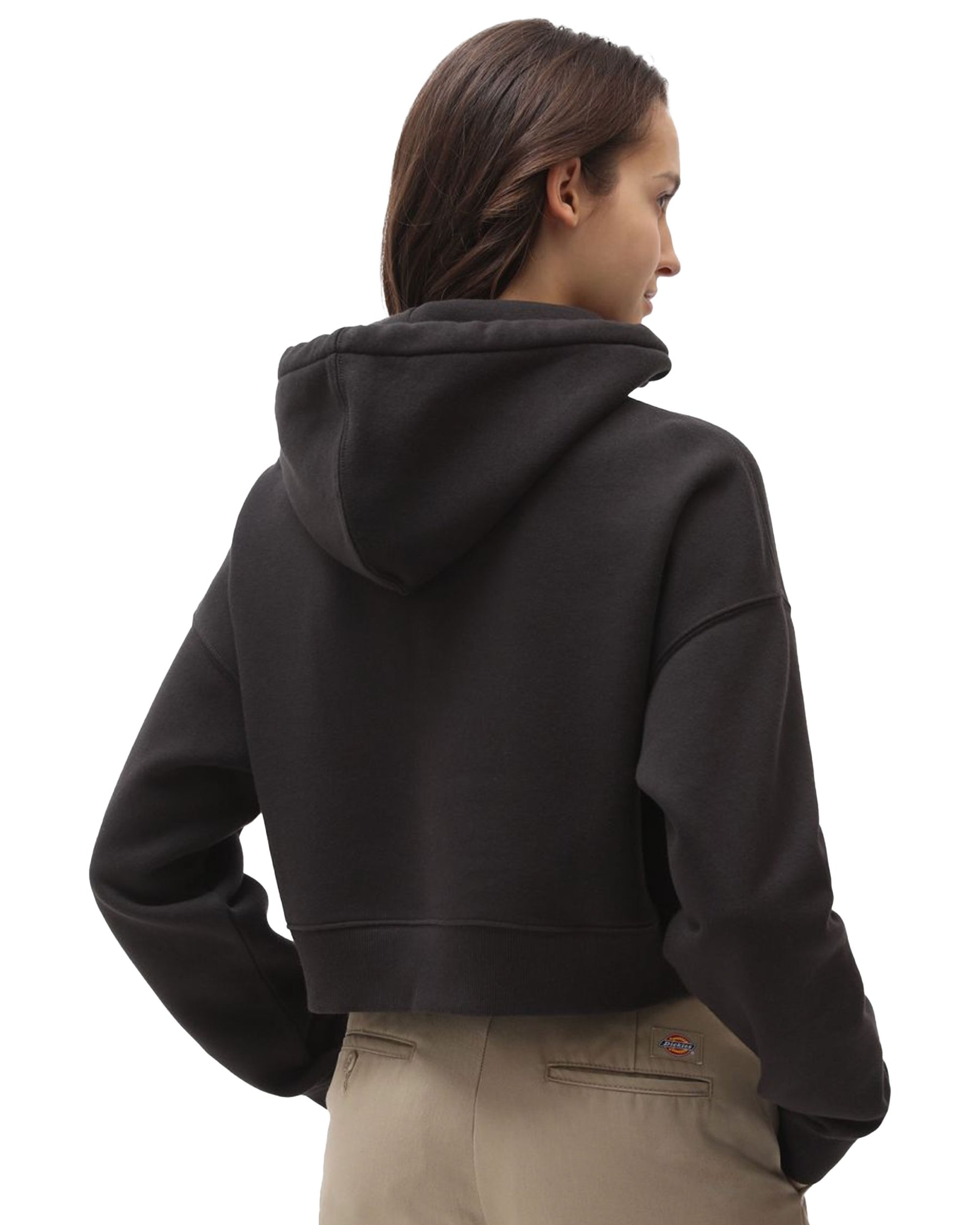 Felpa Donna Dickies Oakport Cropped Hoodie Black