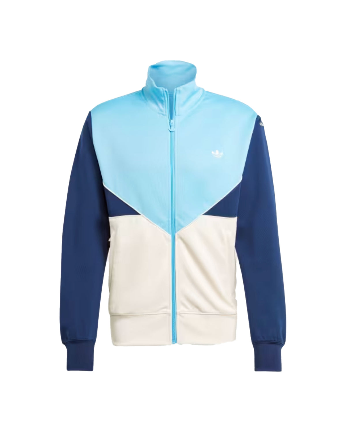 Felpa Uomo Adidas C Poly Track Top Celeste