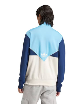 Felpa Uomo Adidas C Poly Track Top Celeste