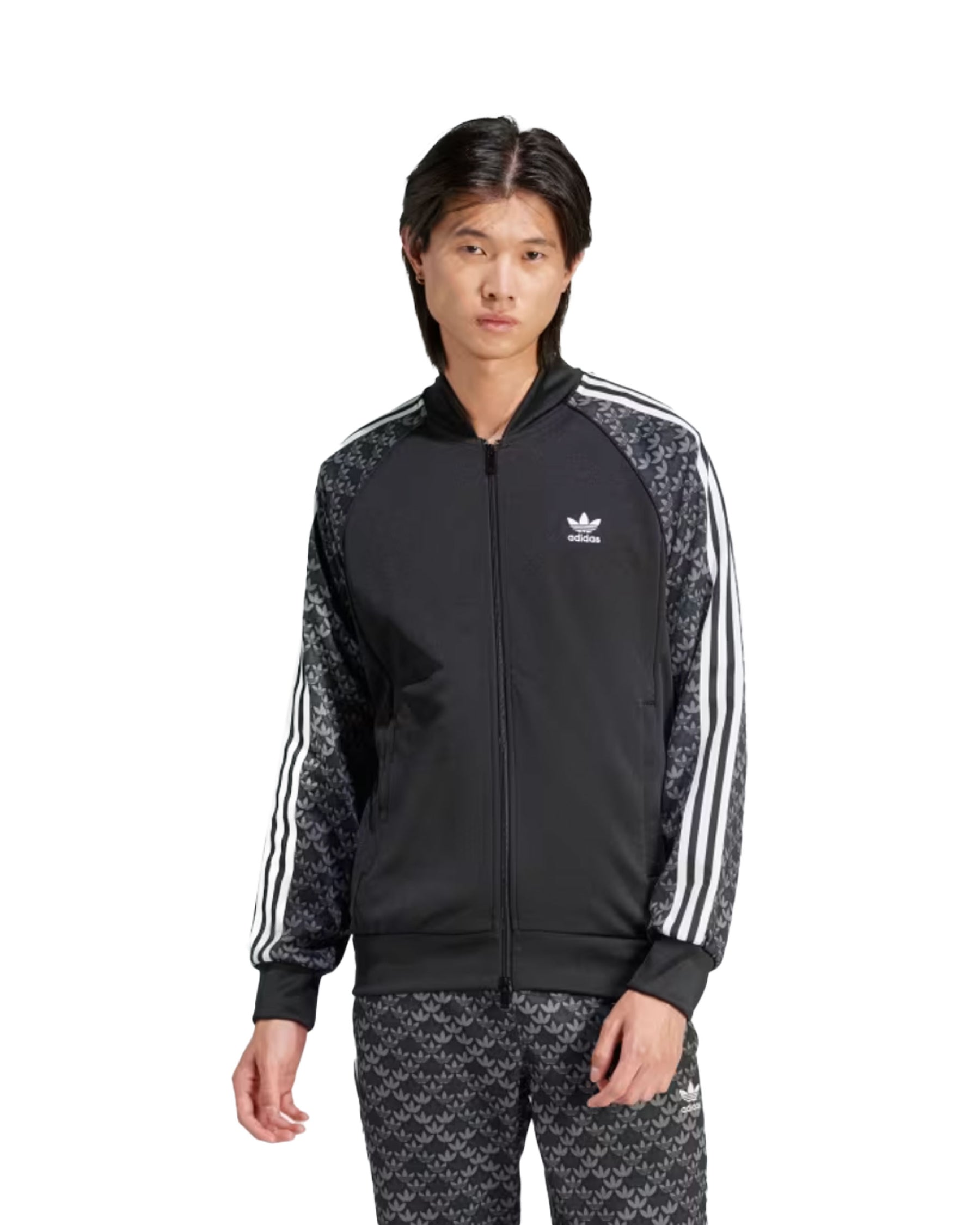 Felpa Uomo Adidas Superstar Mono Tracktop Nero