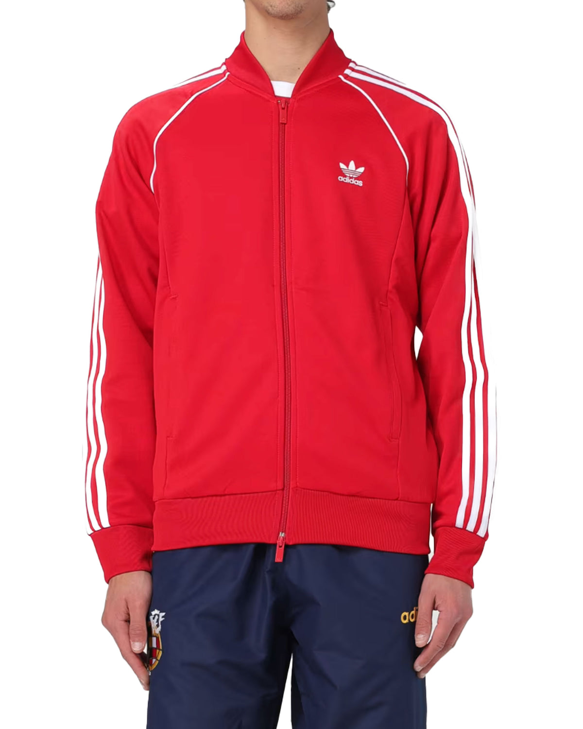 Felpa Uomo Adidas Superstar Tracktop Rosso