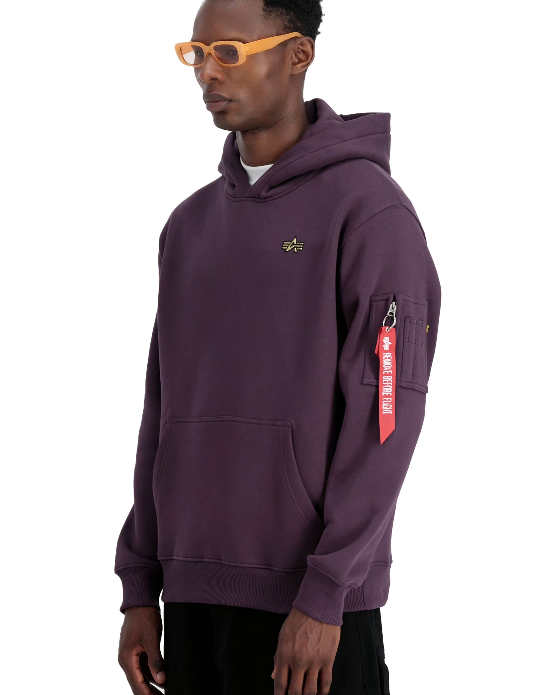 Alpha Industries 3D Small Logo Hoody Plum