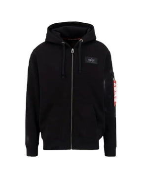 Alpha Industries Back Print Zip Hoody Black