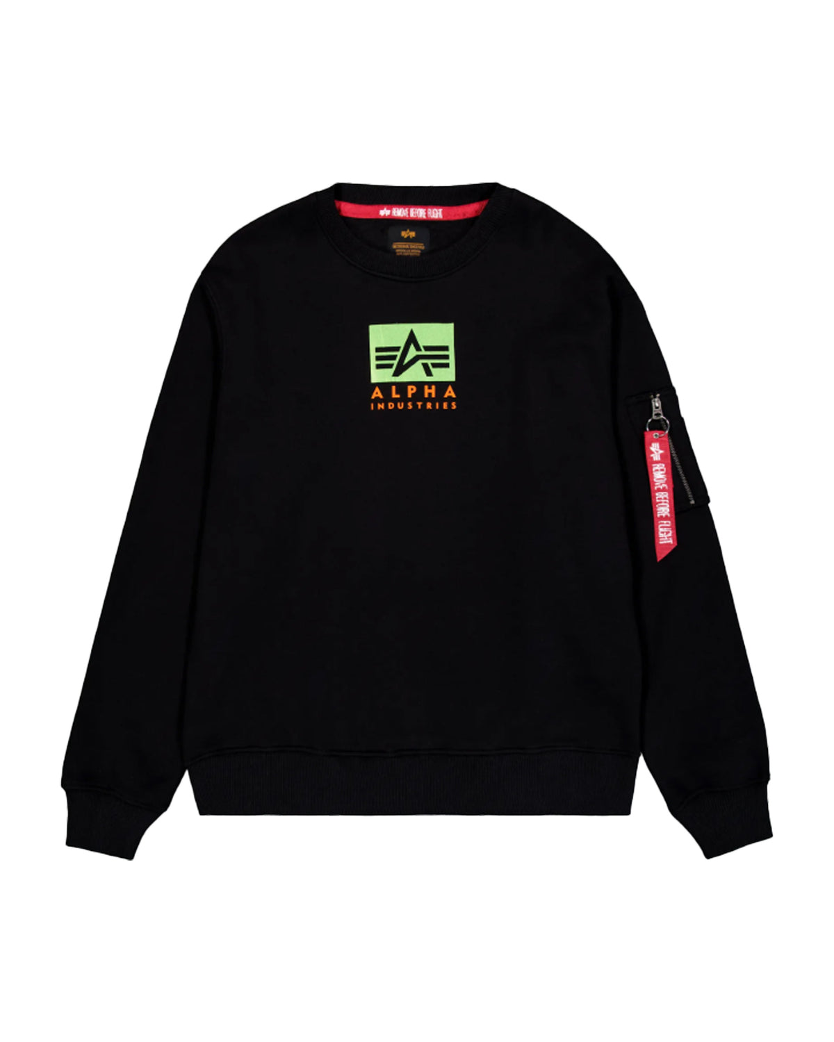 Alpha Industries Satin Logo Sweater Black