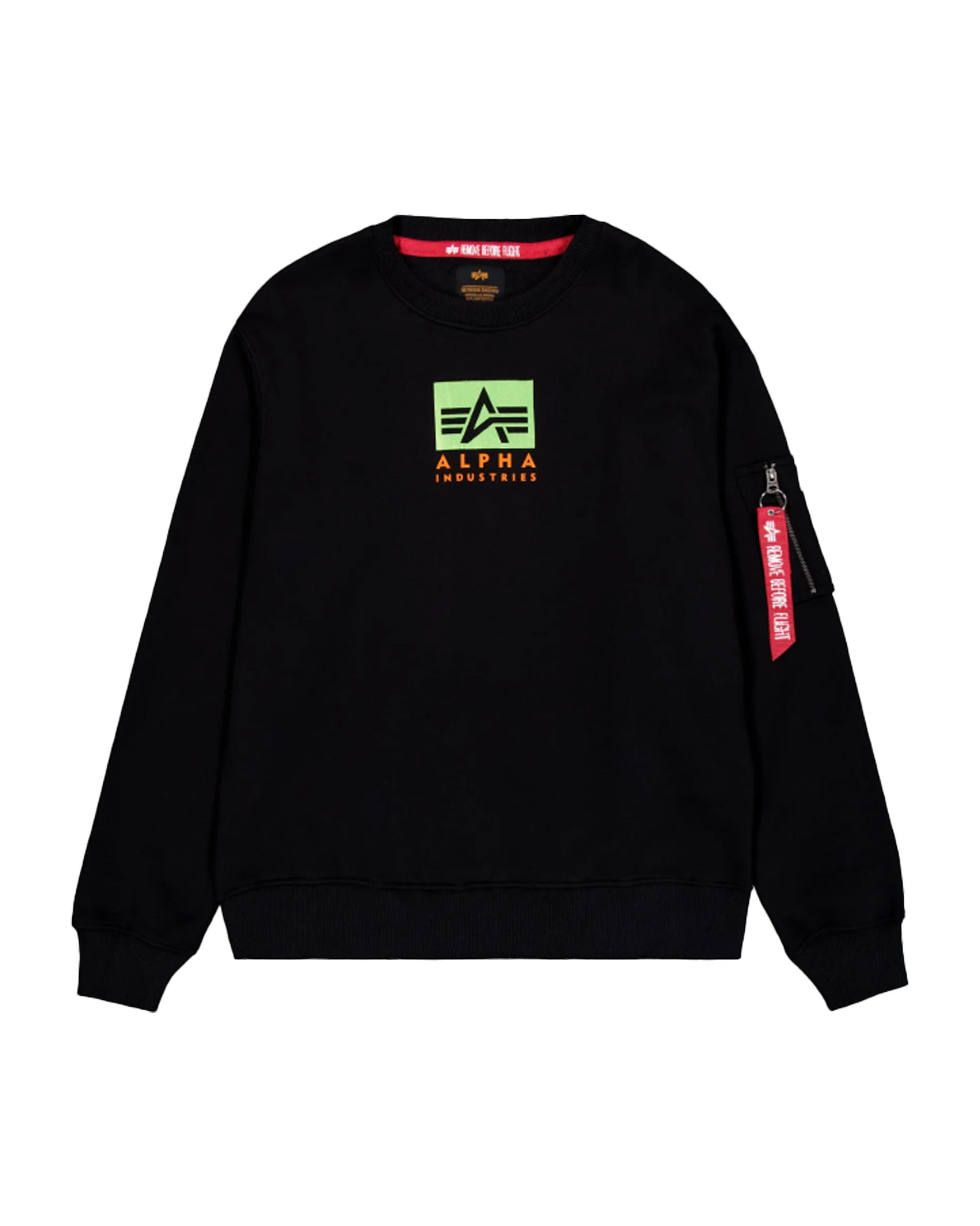 Alpha Industries Satin Logo Sweater Black