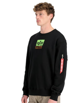 Alpha Industries Satin Logo Sweater Black