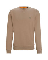 Felpa Uomo Boss Basic Logo Beige