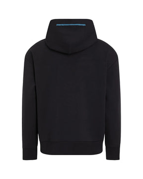 Felpa Uomo Calvin Klein Color Embossed Logo Zip Nero