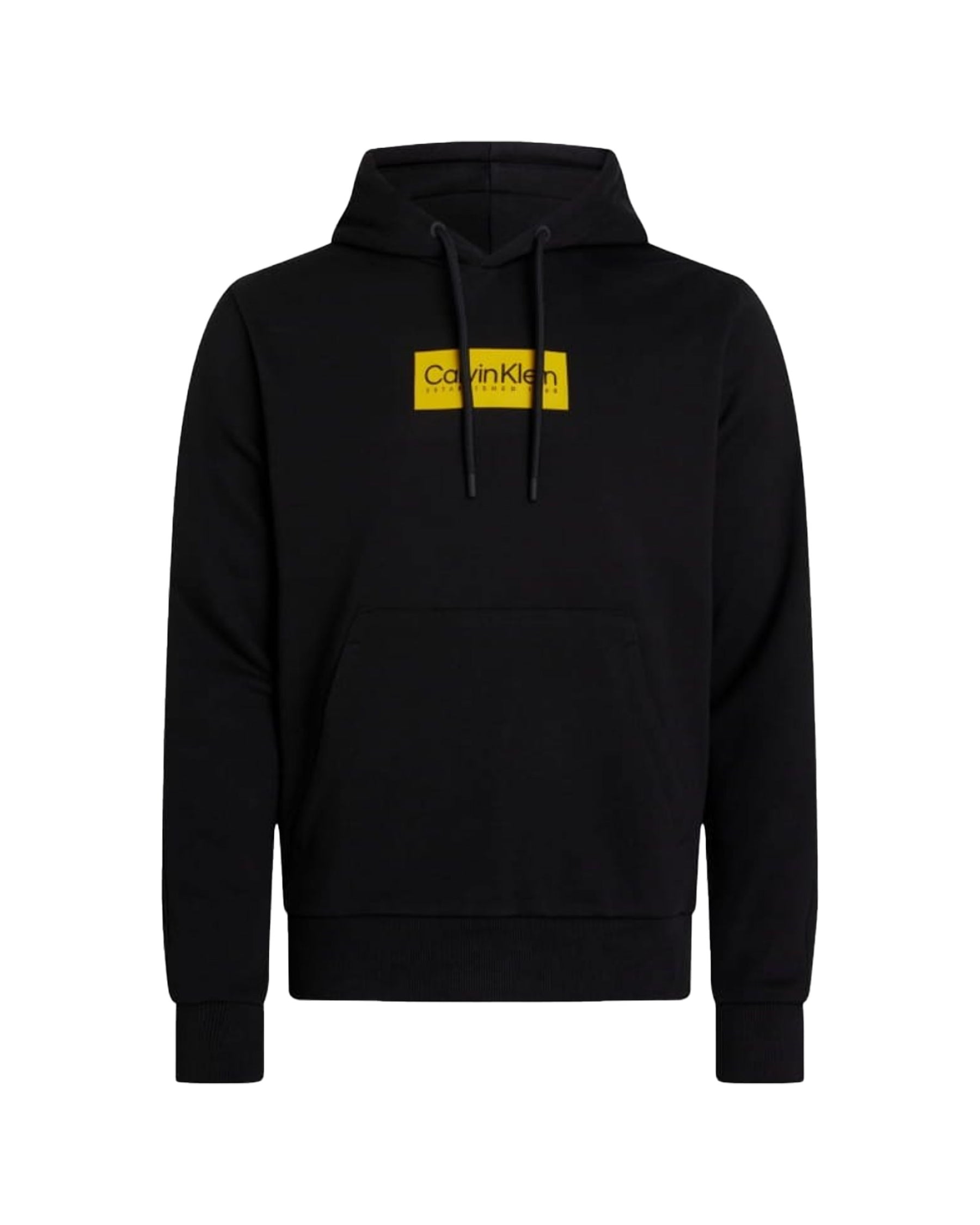 Man Hoodie Calvin Klein Raised Rubber Logo Black