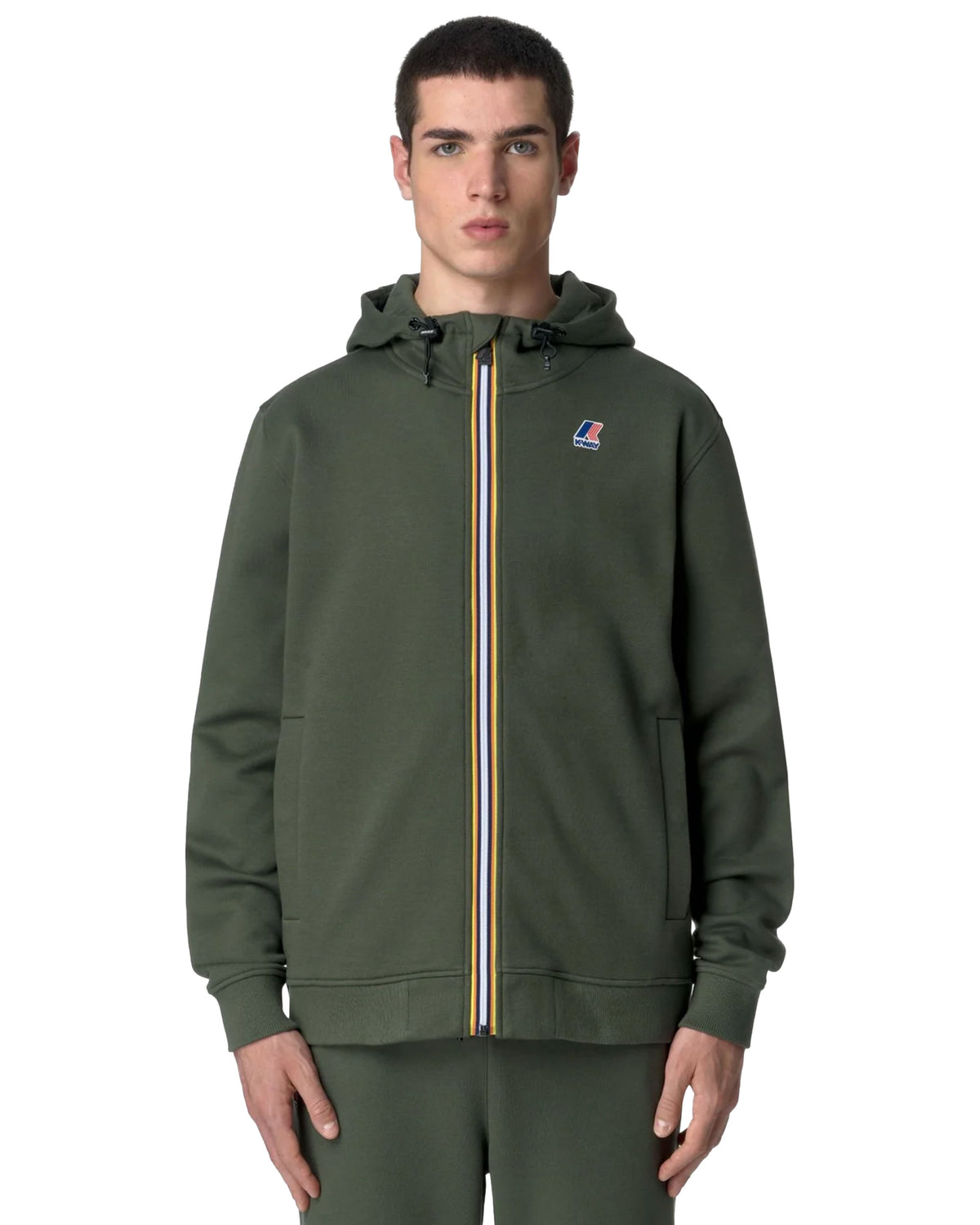 Man Hoodie K-Way Felpa Le Vrai Arroux Hv Poly Co Green