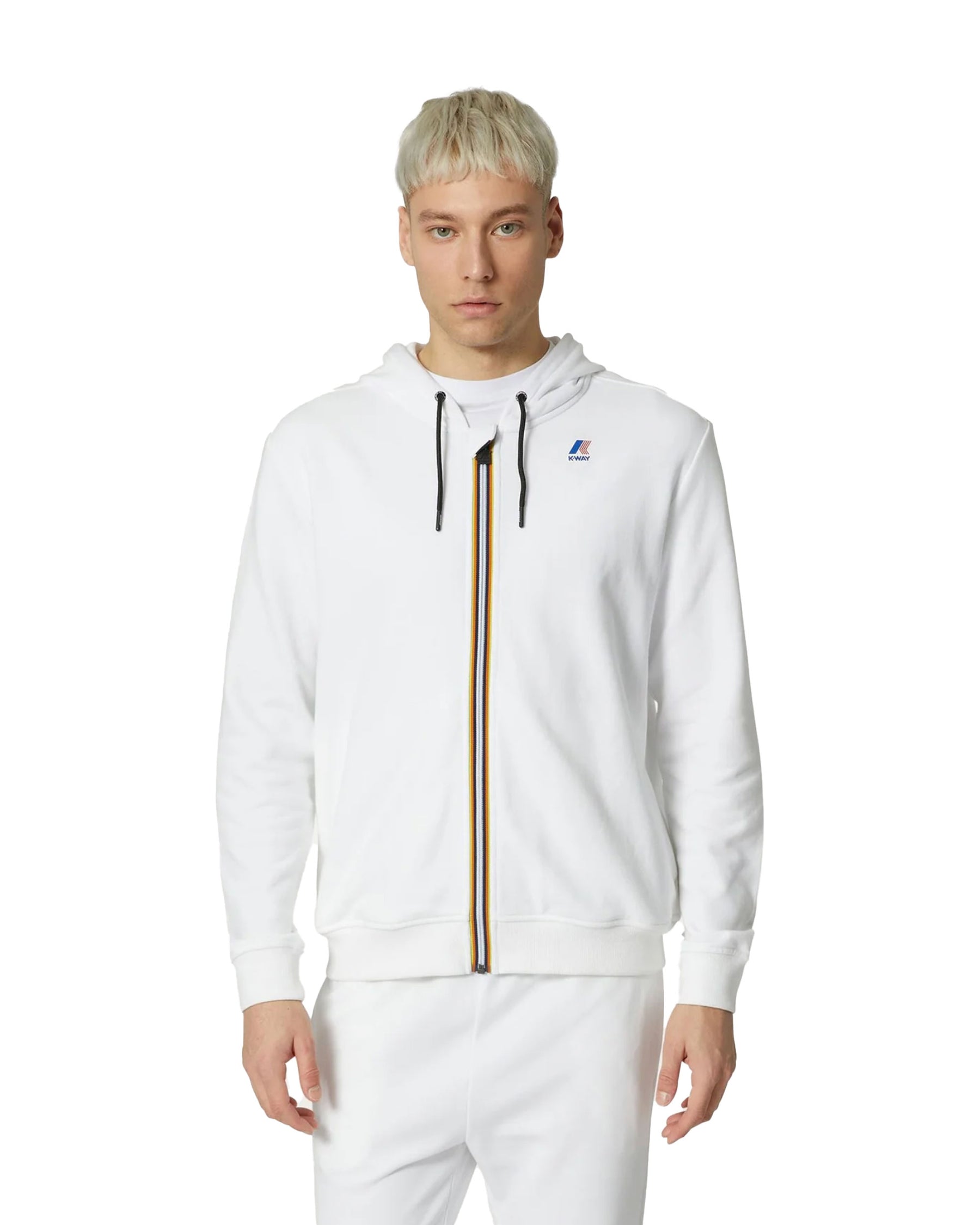 Man Sweatshirt K-Way Le Vrai Arnel White