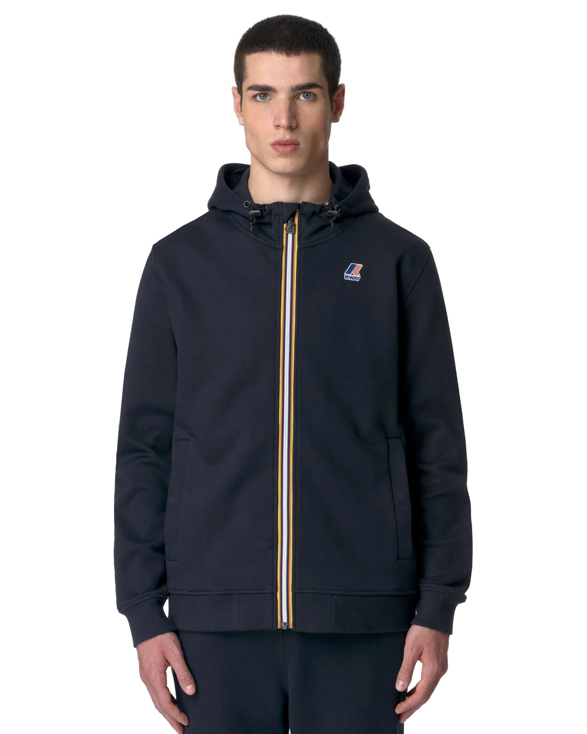 Man Hoodie K-Way Le Vrai Arroux Hv Poly Co Blu