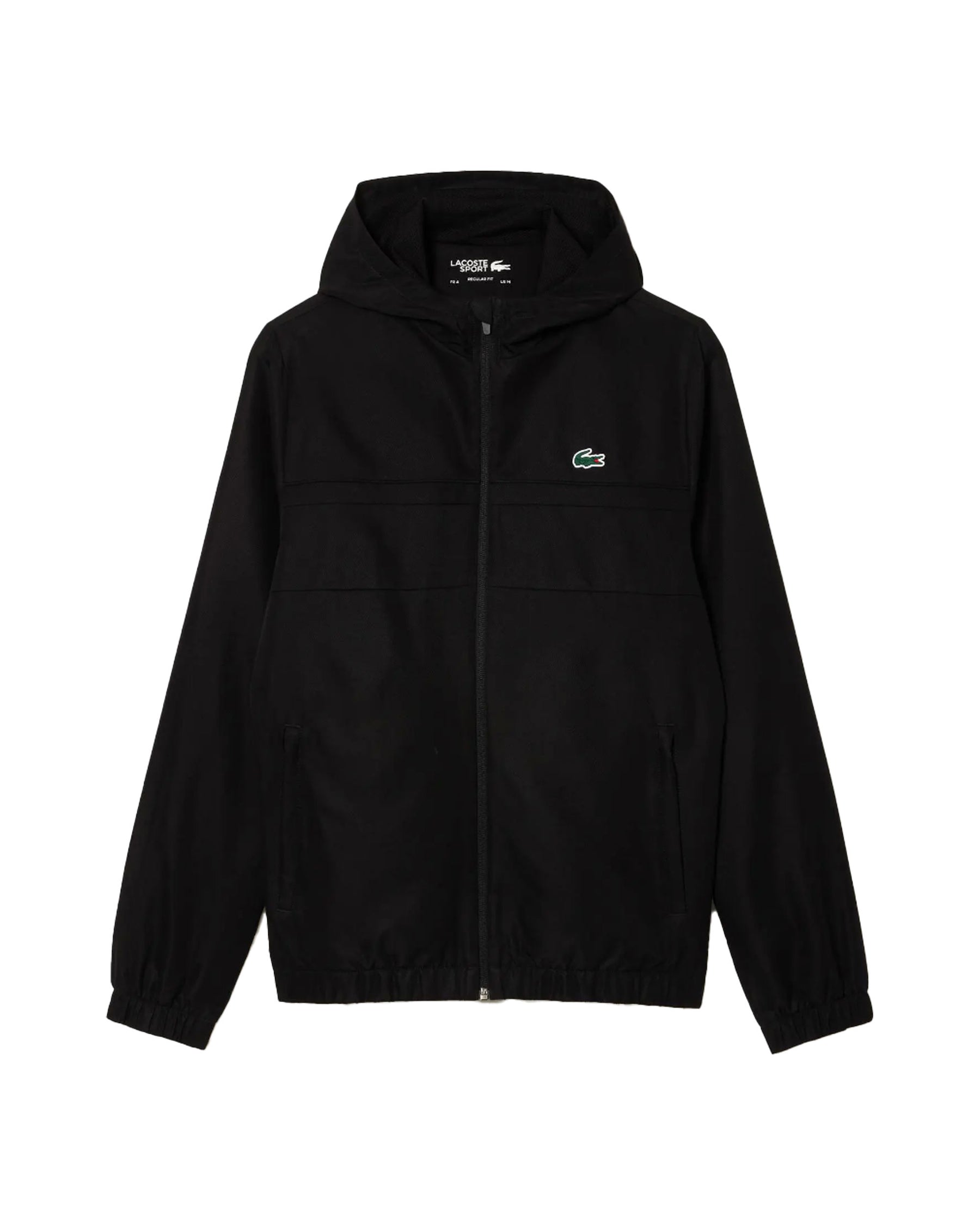 Giacca Uomo Lacoste Diamond Weave Hooded Nero