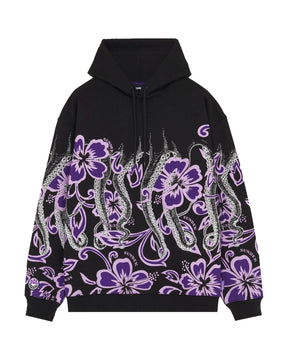 Man Hoodie Sundek x Octopus Hibiscus Black