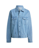 Woman's Jackets Adidas 3 Stripe Lghden Denim