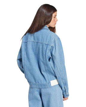 Woman's Jackets Adidas 3 Stripe Lghden Denim