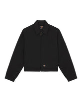 Woman's Jacket Dickies Lined Eisenhower Crop Rec Black