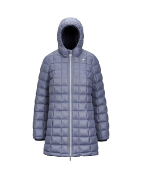 Woman Jackets K-Way Denise St Thermo Double Blue Grey