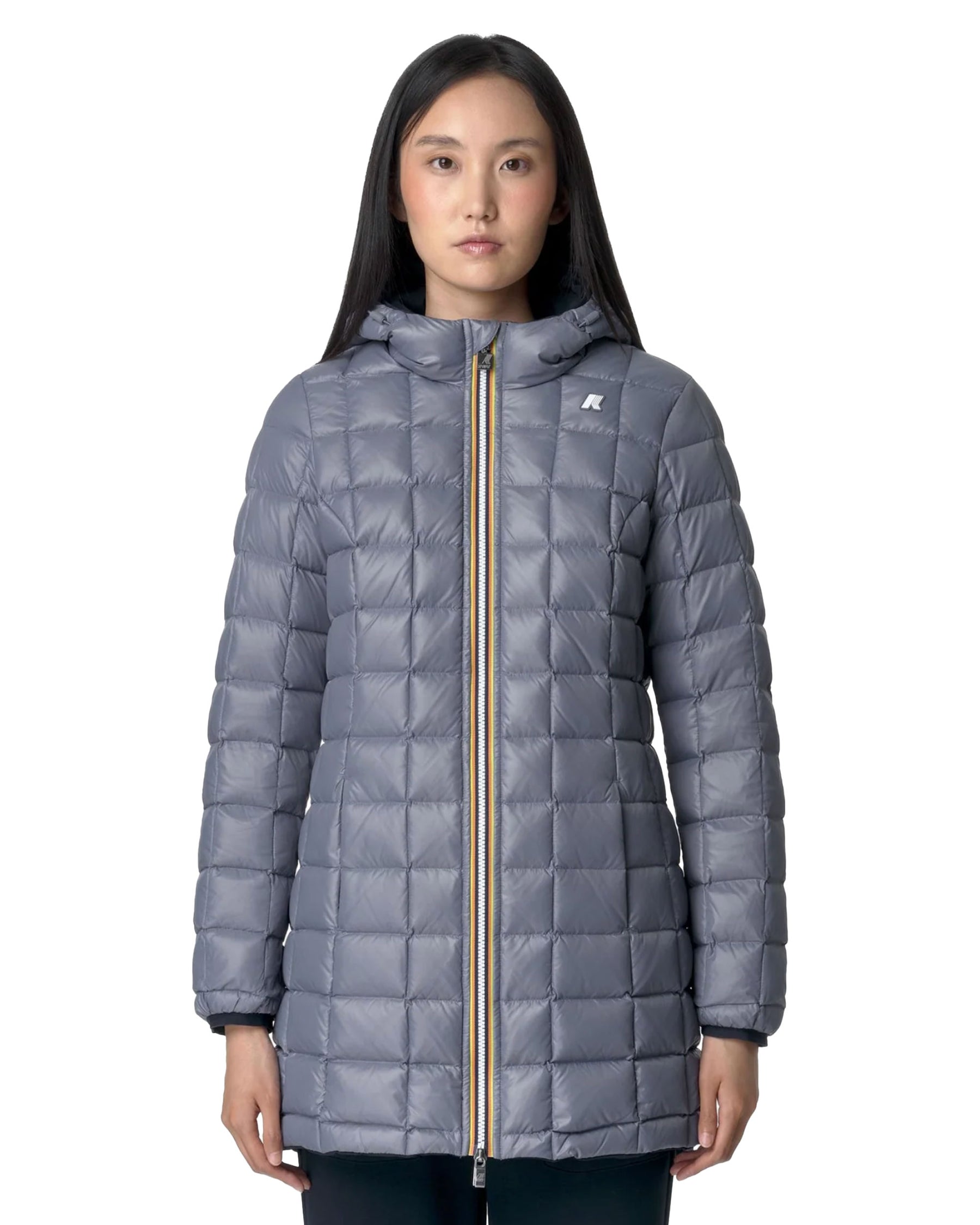 Woman Jackets K-Way Denise St Thermo Double Blue Grey