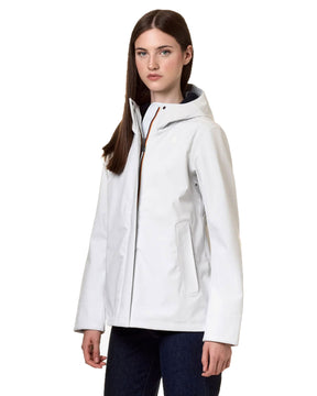 Woman's Jacket K-Way Madlain Bonded White