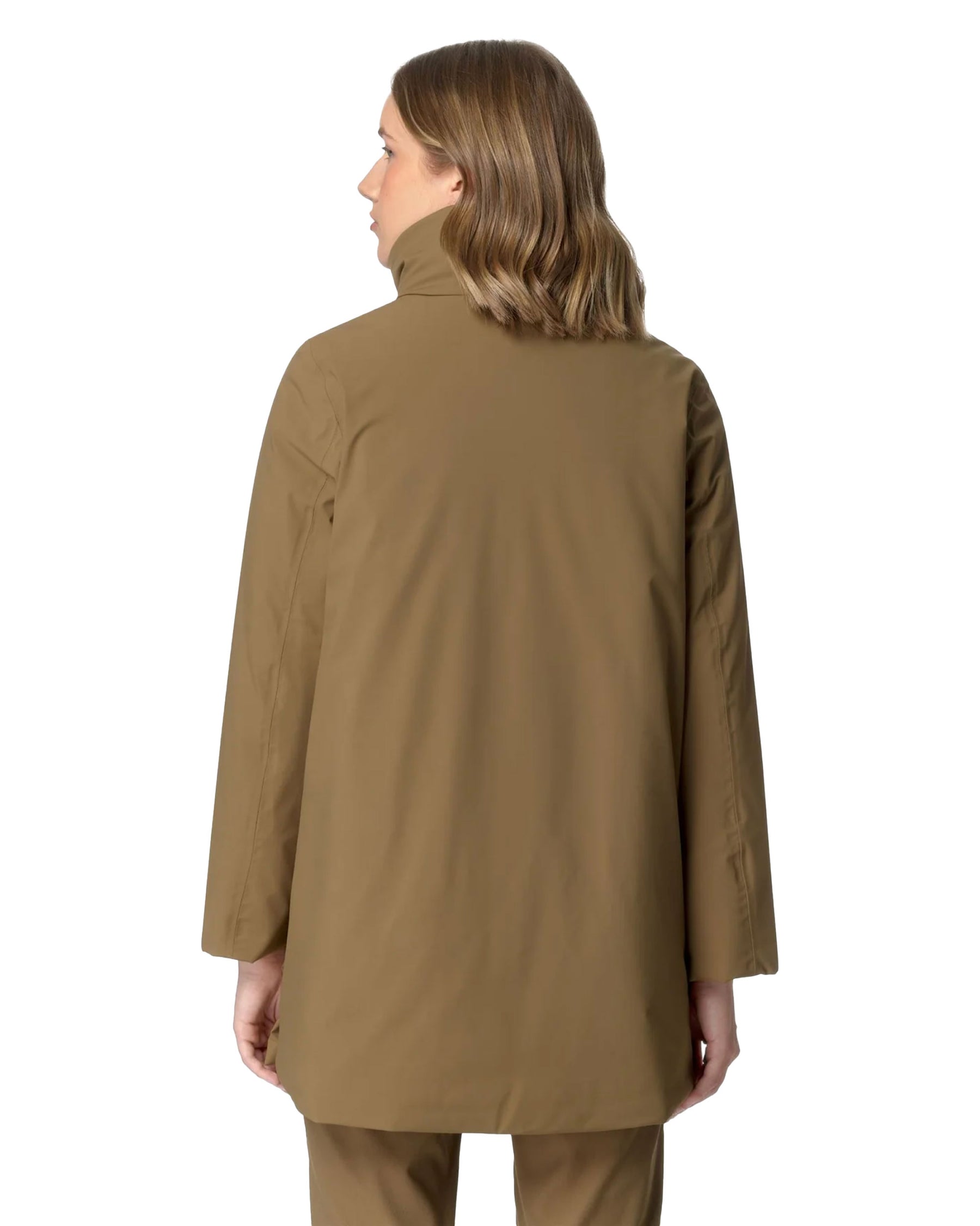 Woman's Jacket K-Way Marla St Warm Corda Brown