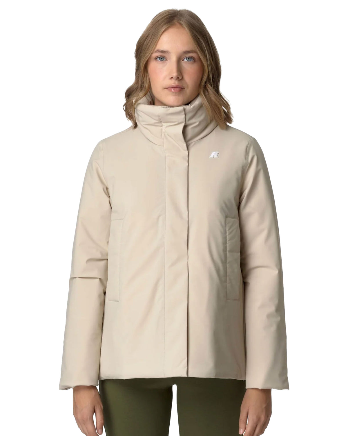 Woman's Jacket K-Way Marlette St Warm Beige