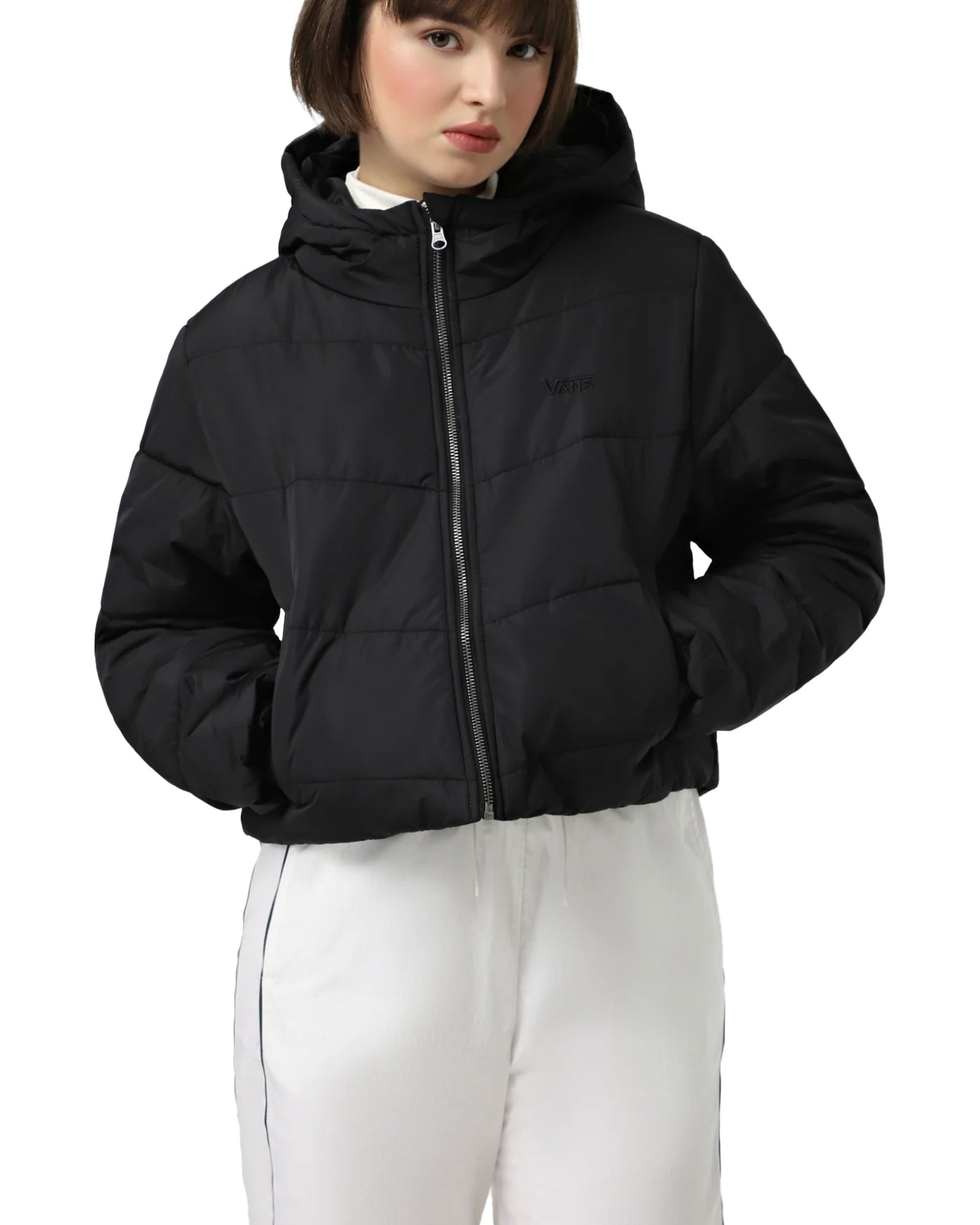 Giacca Donna Vans Mte Foundry Crop Puff Hood Black