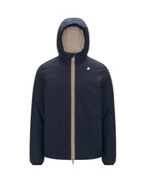 Man Jacket K-Way Jack St Warm Double Blue Beige