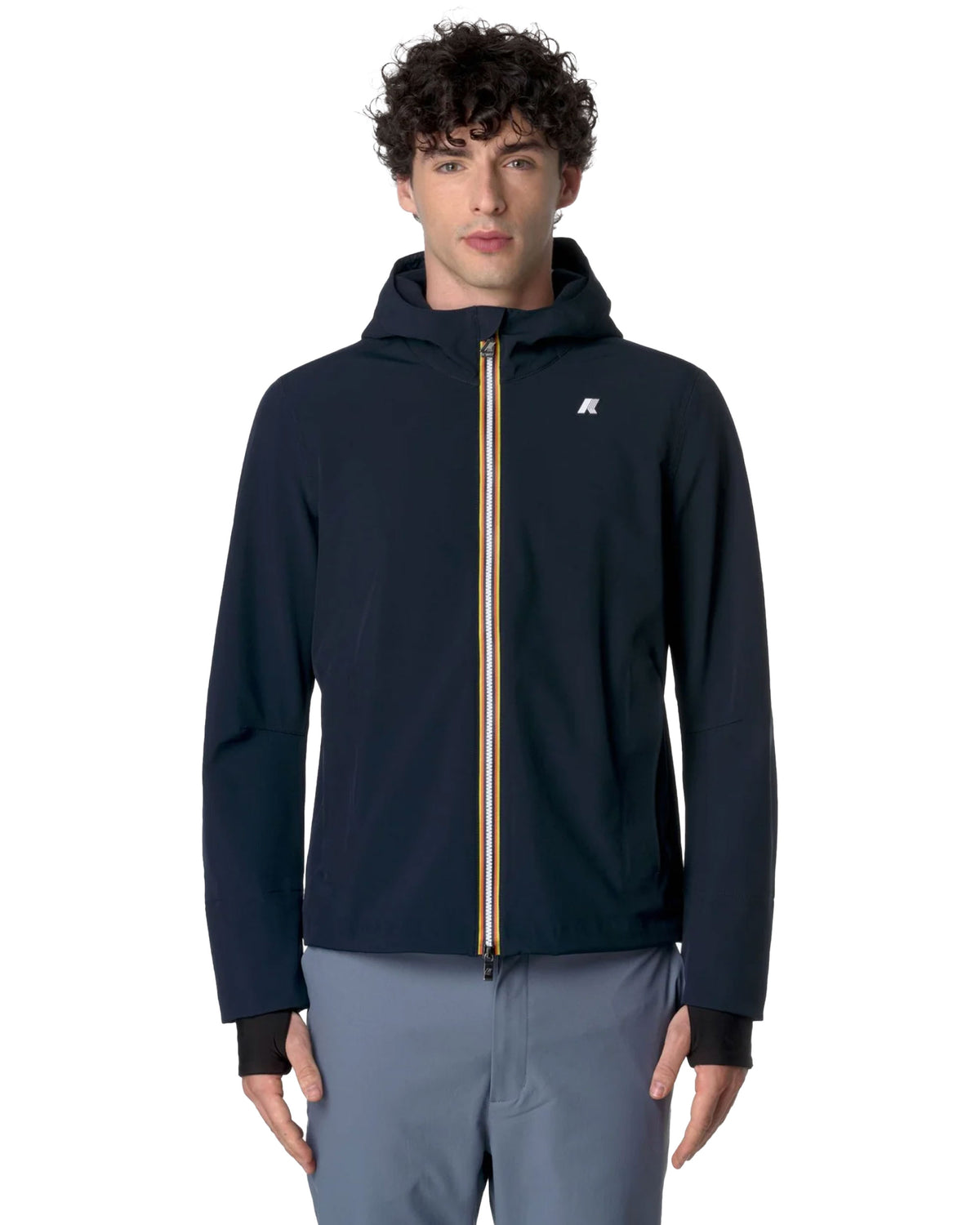 Man Jackets K-Way Jacko Bonded Pile Blue