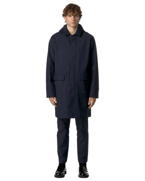 Man Jackets K-Way Poirol Tech Wool Blend Blue