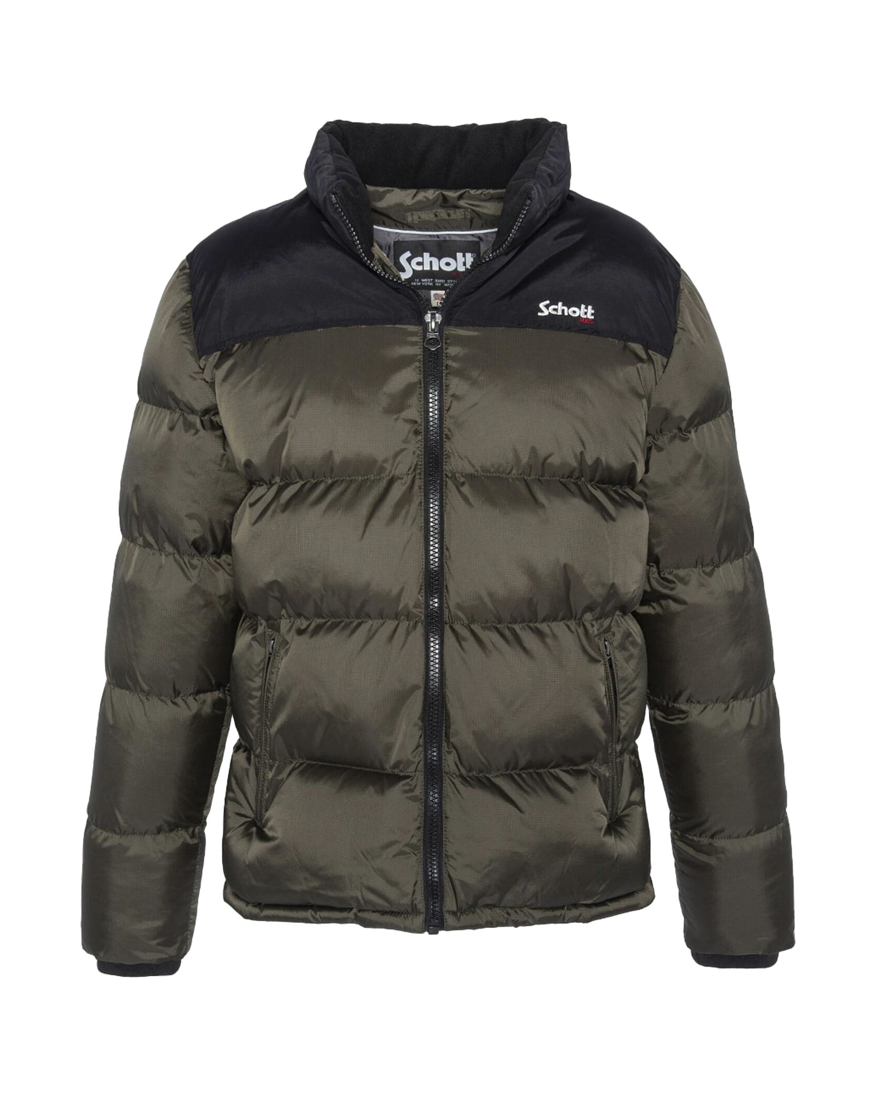 Man Jackets Schott Utah 2 Kaki Black