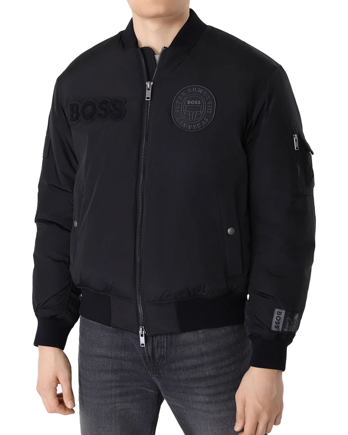 Giacche Bomber Boss Center NFL Nero