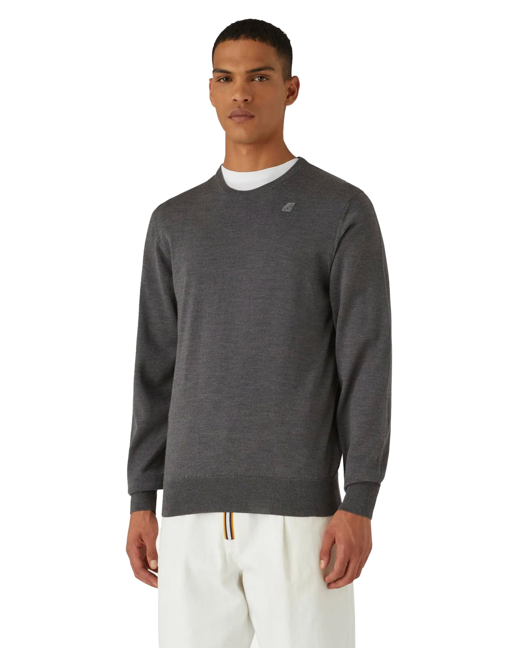 K-Way Pullover Girocollo Sebastien Merino Grigio