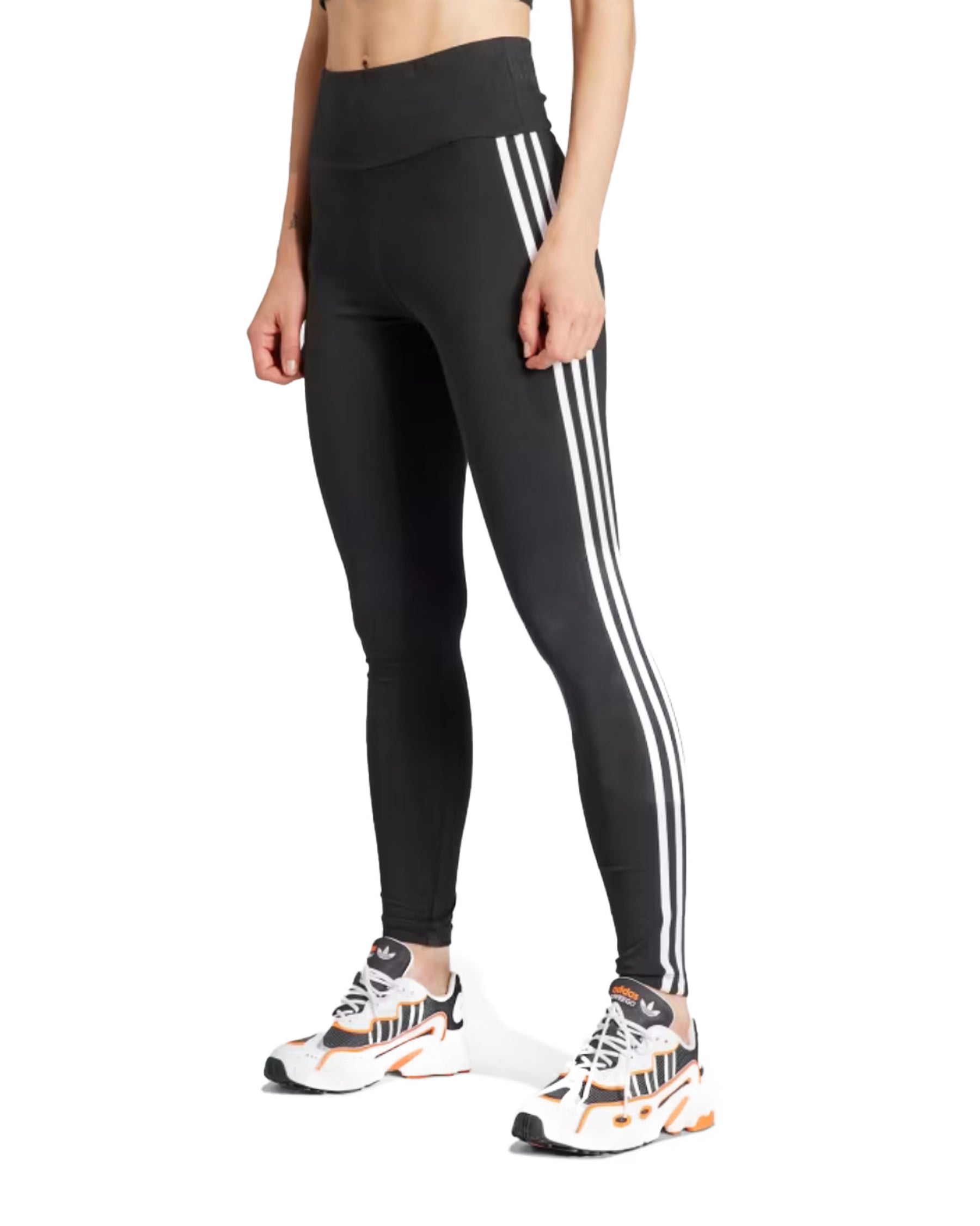 Legging Donna Adidas 3 Stripe Nero