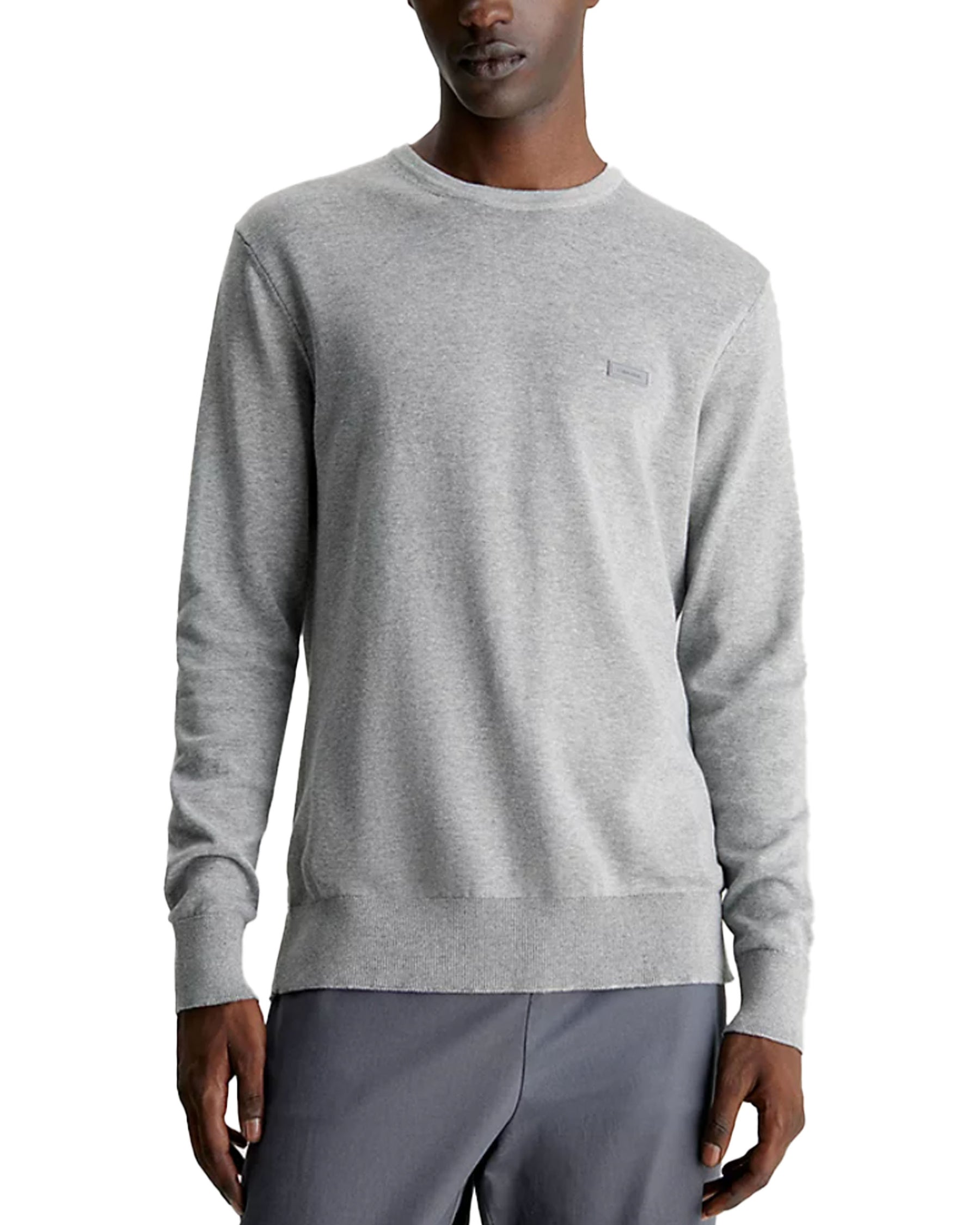 Calvin Klein Cotton Silk Blend Cn Sweater Grey