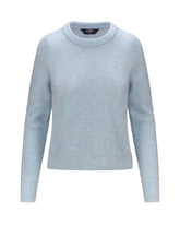 Woman Sweaters K-Way Clarisse Wool Merino Boucle Light Blue