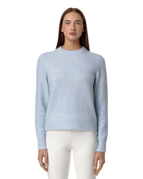 Woman Sweaters K-Way Clarisse Wool Merino Boucle Light Blue